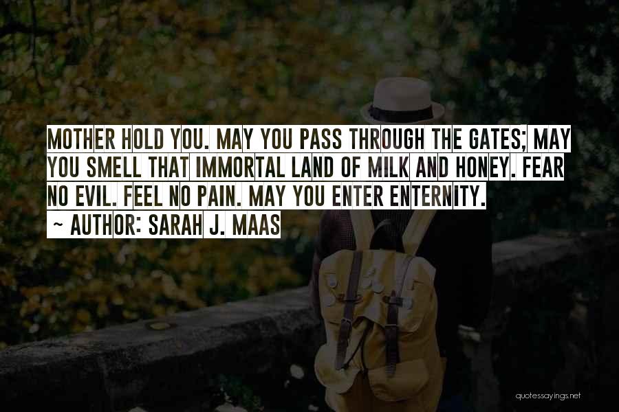 Sarah J. Maas Quotes: Mother Hold You. May You Pass Through The Gates; May You Smell That Immortal Land Of Milk And Honey. Fear