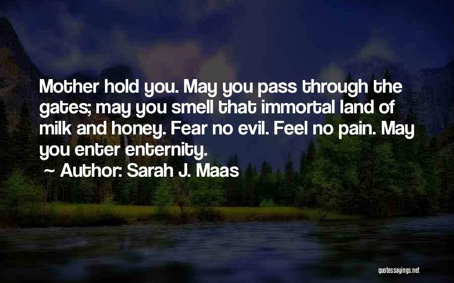 Sarah J. Maas Quotes: Mother Hold You. May You Pass Through The Gates; May You Smell That Immortal Land Of Milk And Honey. Fear