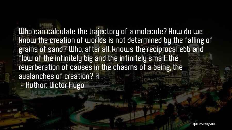 Victor Hugo Quotes: Who Can Calculate The Trajectory Of A Molecule? How Do We Know The Creation Of Worlds Is Not Determined By