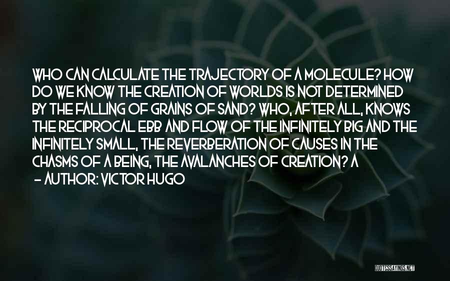 Victor Hugo Quotes: Who Can Calculate The Trajectory Of A Molecule? How Do We Know The Creation Of Worlds Is Not Determined By