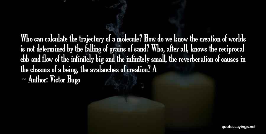 Victor Hugo Quotes: Who Can Calculate The Trajectory Of A Molecule? How Do We Know The Creation Of Worlds Is Not Determined By