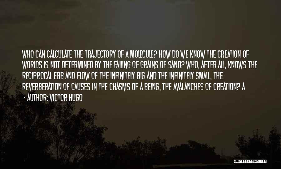 Victor Hugo Quotes: Who Can Calculate The Trajectory Of A Molecule? How Do We Know The Creation Of Worlds Is Not Determined By