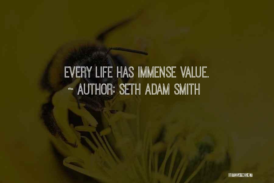 Seth Adam Smith Quotes: Every Life Has Immense Value.