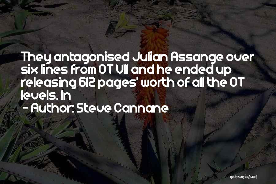 Steve Cannane Quotes: They Antagonised Julian Assange Over Six Lines From Ot Vii And He Ended Up Releasing 612 Pages' Worth Of All