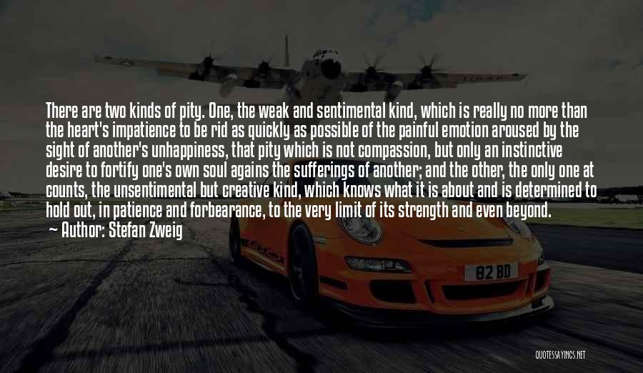 Stefan Zweig Quotes: There Are Two Kinds Of Pity. One, The Weak And Sentimental Kind, Which Is Really No More Than The Heart's