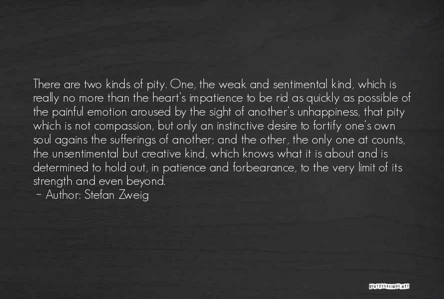 Stefan Zweig Quotes: There Are Two Kinds Of Pity. One, The Weak And Sentimental Kind, Which Is Really No More Than The Heart's