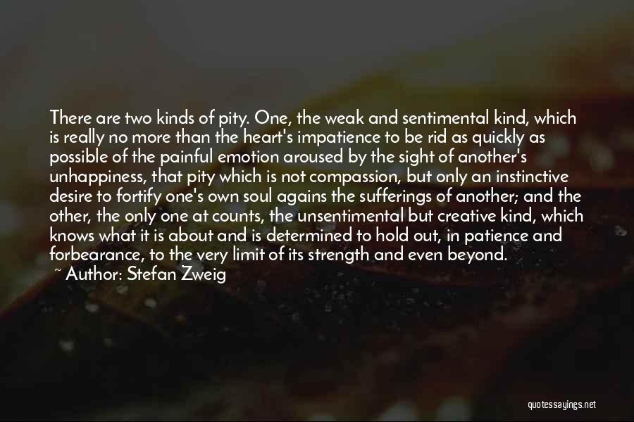 Stefan Zweig Quotes: There Are Two Kinds Of Pity. One, The Weak And Sentimental Kind, Which Is Really No More Than The Heart's