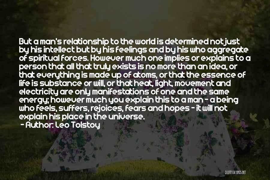 Leo Tolstoy Quotes: But A Man's Relationship To The World Is Determined Not Just By His Intellect But By His Feelings And By