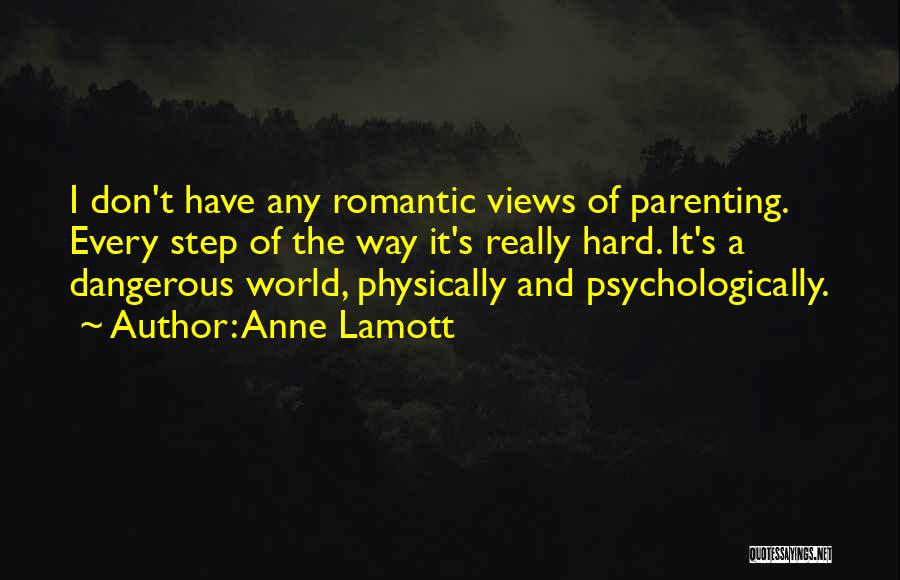 Anne Lamott Quotes: I Don't Have Any Romantic Views Of Parenting. Every Step Of The Way It's Really Hard. It's A Dangerous World,