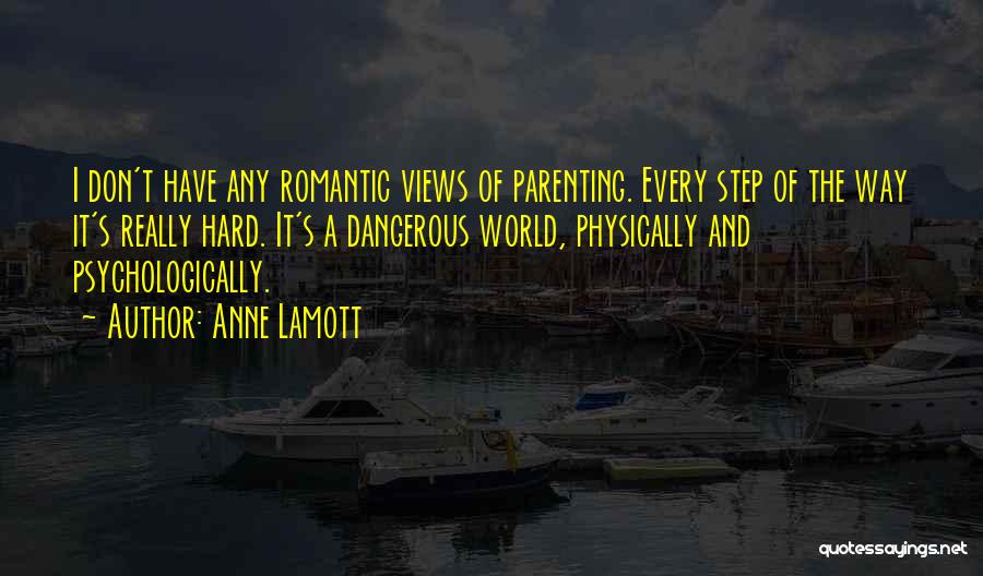 Anne Lamott Quotes: I Don't Have Any Romantic Views Of Parenting. Every Step Of The Way It's Really Hard. It's A Dangerous World,