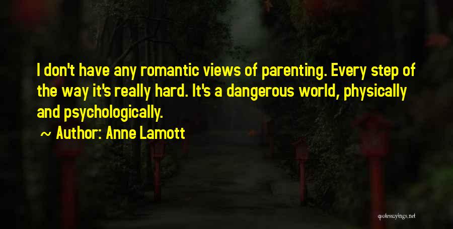 Anne Lamott Quotes: I Don't Have Any Romantic Views Of Parenting. Every Step Of The Way It's Really Hard. It's A Dangerous World,