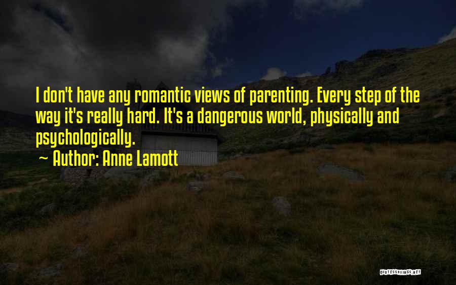 Anne Lamott Quotes: I Don't Have Any Romantic Views Of Parenting. Every Step Of The Way It's Really Hard. It's A Dangerous World,