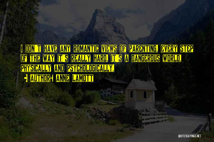 Anne Lamott Quotes: I Don't Have Any Romantic Views Of Parenting. Every Step Of The Way It's Really Hard. It's A Dangerous World,