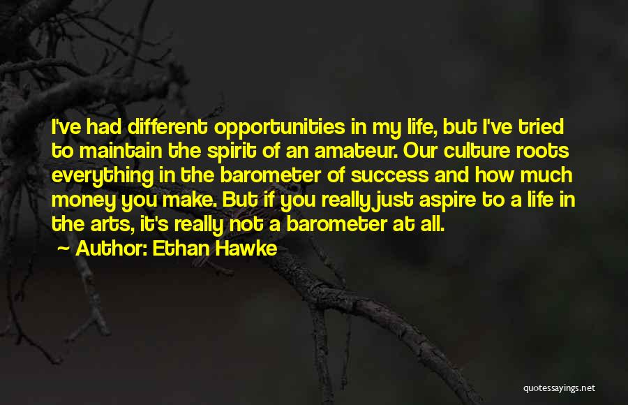 Ethan Hawke Quotes: I've Had Different Opportunities In My Life, But I've Tried To Maintain The Spirit Of An Amateur. Our Culture Roots