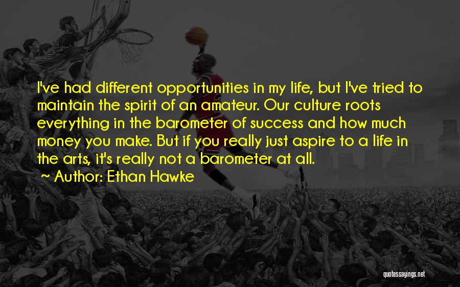 Ethan Hawke Quotes: I've Had Different Opportunities In My Life, But I've Tried To Maintain The Spirit Of An Amateur. Our Culture Roots