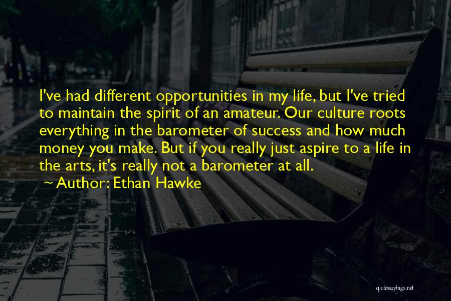 Ethan Hawke Quotes: I've Had Different Opportunities In My Life, But I've Tried To Maintain The Spirit Of An Amateur. Our Culture Roots