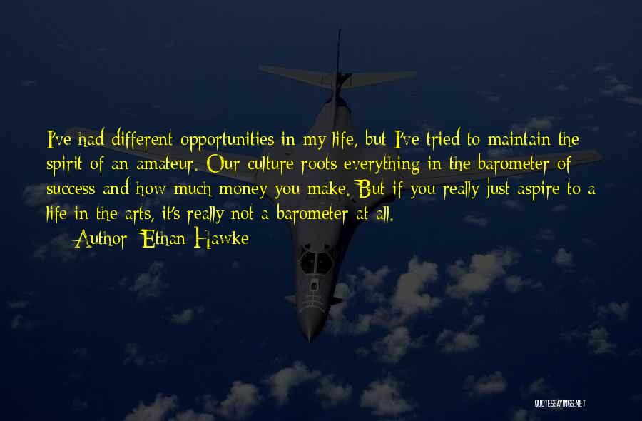 Ethan Hawke Quotes: I've Had Different Opportunities In My Life, But I've Tried To Maintain The Spirit Of An Amateur. Our Culture Roots