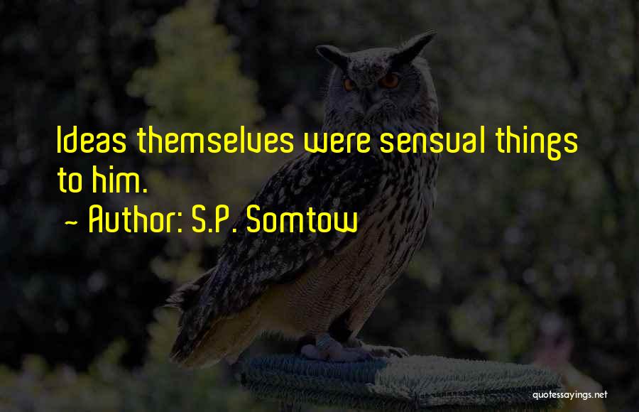 S.P. Somtow Quotes: Ideas Themselves Were Sensual Things To Him.