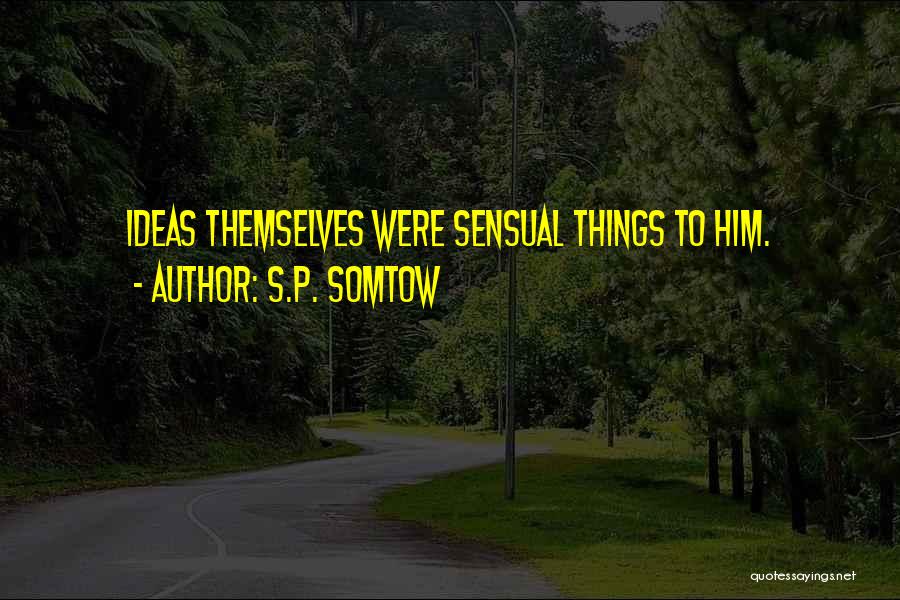 S.P. Somtow Quotes: Ideas Themselves Were Sensual Things To Him.