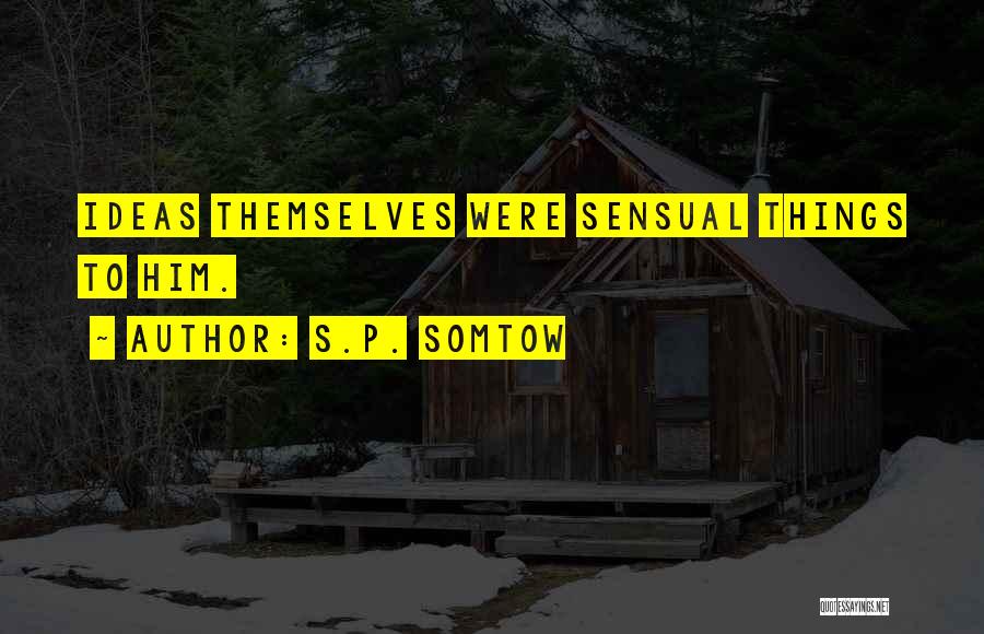 S.P. Somtow Quotes: Ideas Themselves Were Sensual Things To Him.