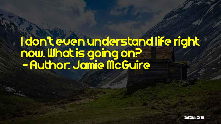 Jamie McGuire Quotes: I Don't Even Understand Life Right Now. What Is Going On?