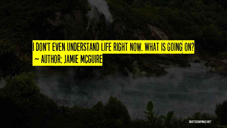 Jamie McGuire Quotes: I Don't Even Understand Life Right Now. What Is Going On?