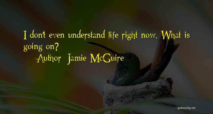 Jamie McGuire Quotes: I Don't Even Understand Life Right Now. What Is Going On?