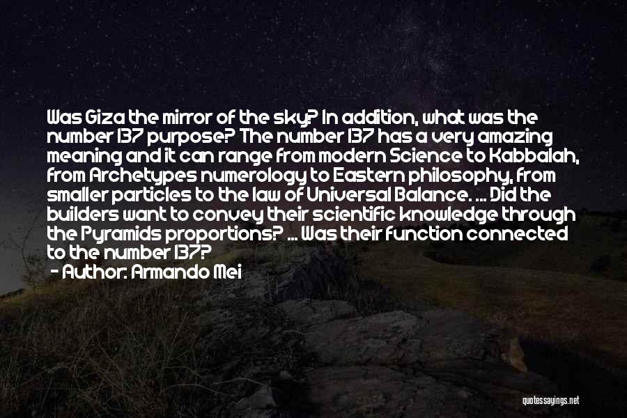 Armando Mei Quotes: Was Giza The Mirror Of The Sky? In Addition, What Was The Number 137 Purpose? The Number 137 Has A