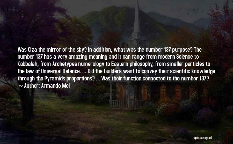 Armando Mei Quotes: Was Giza The Mirror Of The Sky? In Addition, What Was The Number 137 Purpose? The Number 137 Has A