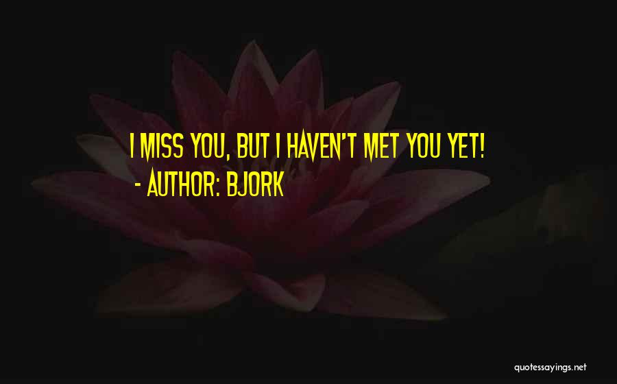 Bjork Quotes: I Miss You, But I Haven't Met You Yet!