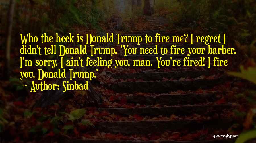 Sinbad Quotes: Who The Heck Is Donald Trump To Fire Me? I Regret I Didn't Tell Donald Trump, 'you Need To Fire