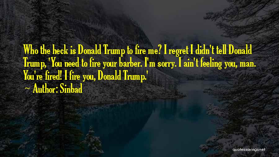 Sinbad Quotes: Who The Heck Is Donald Trump To Fire Me? I Regret I Didn't Tell Donald Trump, 'you Need To Fire