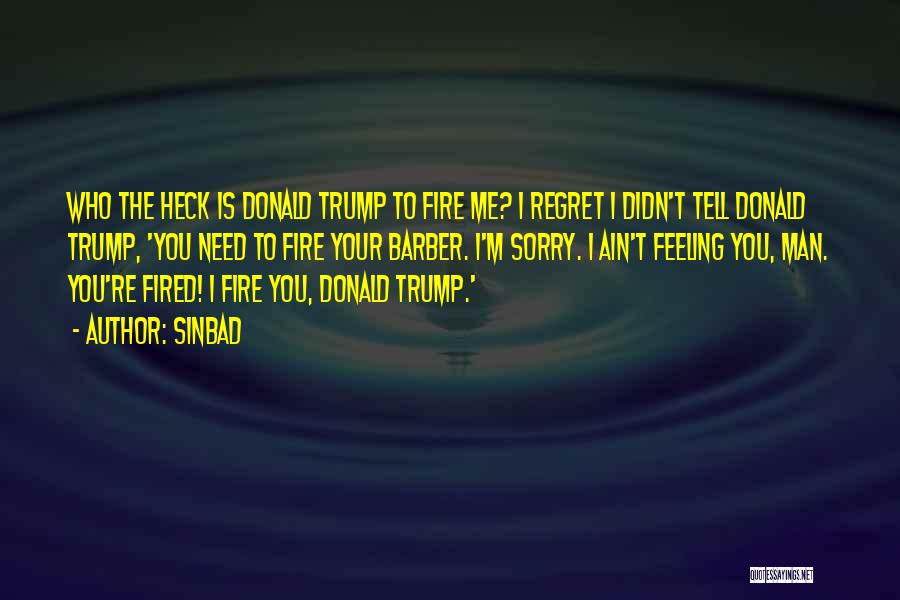 Sinbad Quotes: Who The Heck Is Donald Trump To Fire Me? I Regret I Didn't Tell Donald Trump, 'you Need To Fire