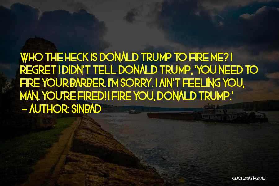Sinbad Quotes: Who The Heck Is Donald Trump To Fire Me? I Regret I Didn't Tell Donald Trump, 'you Need To Fire