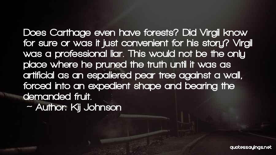 Kij Johnson Quotes: Does Carthage Even Have Forests? Did Virgil Know For Sure Or Was It Just Convenient For His Story? Virgil Was