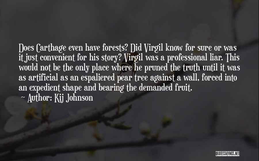 Kij Johnson Quotes: Does Carthage Even Have Forests? Did Virgil Know For Sure Or Was It Just Convenient For His Story? Virgil Was