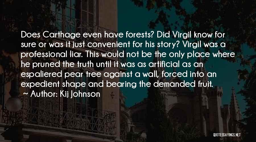 Kij Johnson Quotes: Does Carthage Even Have Forests? Did Virgil Know For Sure Or Was It Just Convenient For His Story? Virgil Was