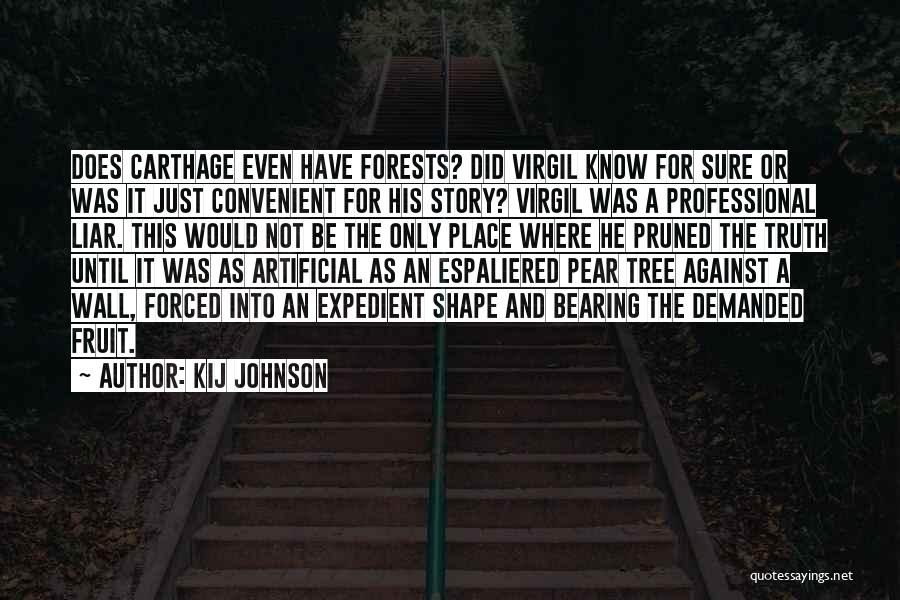 Kij Johnson Quotes: Does Carthage Even Have Forests? Did Virgil Know For Sure Or Was It Just Convenient For His Story? Virgil Was