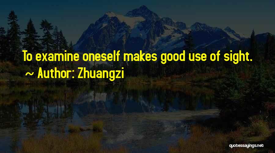 Zhuangzi Quotes: To Examine Oneself Makes Good Use Of Sight.