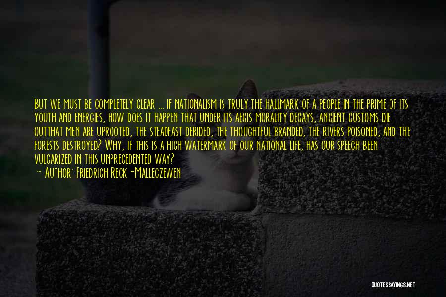Friedrich Reck-Malleczewen Quotes: But We Must Be Completely Clear ... If Nationalism Is Truly The Hallmark Of A People In The Prime Of