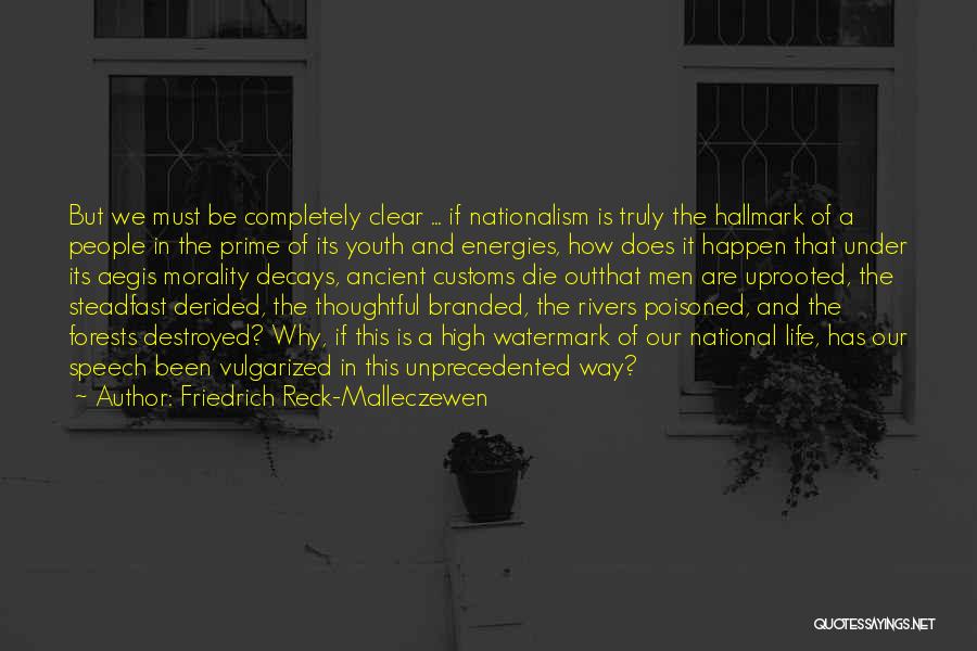 Friedrich Reck-Malleczewen Quotes: But We Must Be Completely Clear ... If Nationalism Is Truly The Hallmark Of A People In The Prime Of