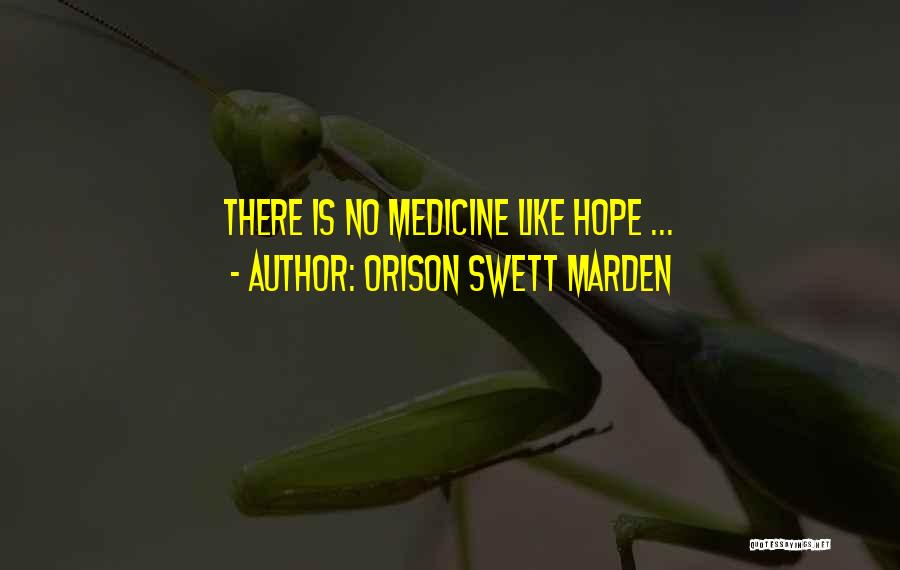 Orison Swett Marden Quotes: There Is No Medicine Like Hope ...
