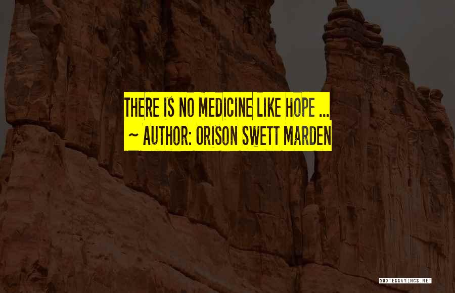 Orison Swett Marden Quotes: There Is No Medicine Like Hope ...