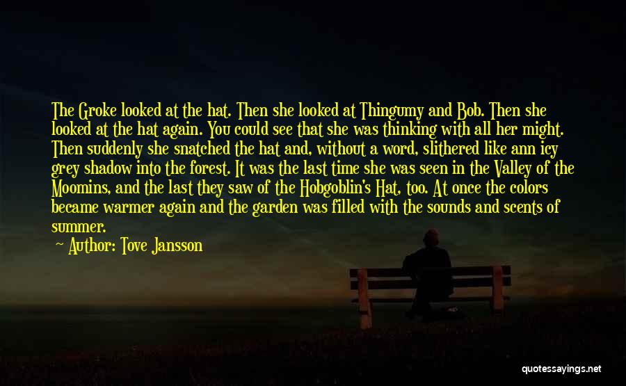 Tove Jansson Quotes: The Groke Looked At The Hat. Then She Looked At Thingumy And Bob. Then She Looked At The Hat Again.