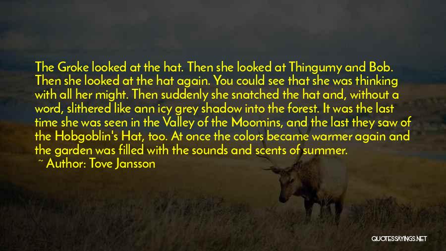 Tove Jansson Quotes: The Groke Looked At The Hat. Then She Looked At Thingumy And Bob. Then She Looked At The Hat Again.
