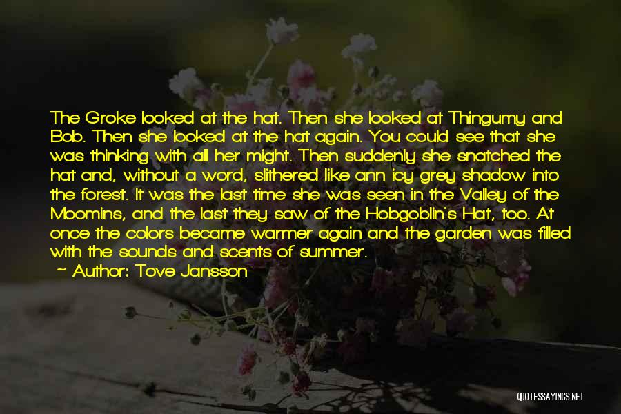 Tove Jansson Quotes: The Groke Looked At The Hat. Then She Looked At Thingumy And Bob. Then She Looked At The Hat Again.