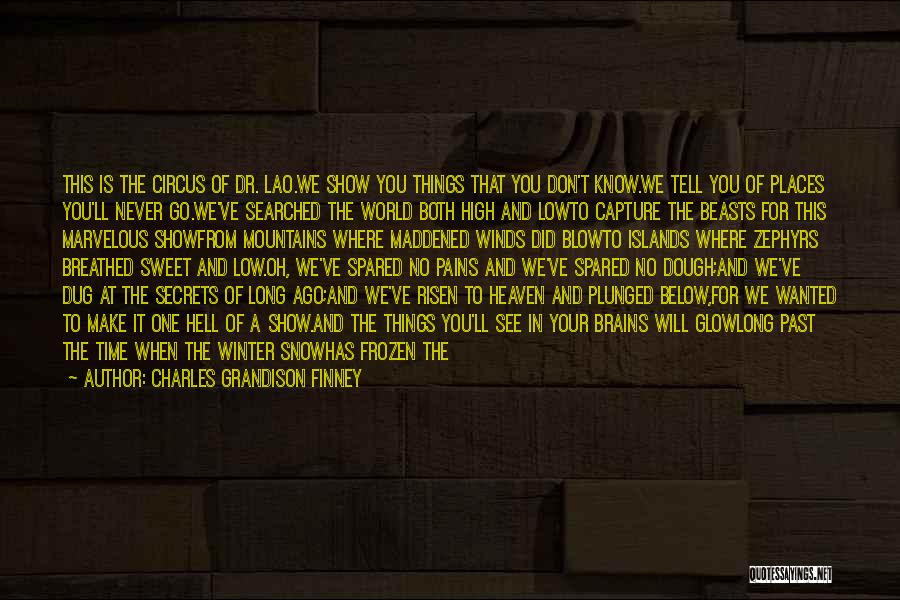 Charles Grandison Finney Quotes: This Is The Circus Of Dr. Lao.we Show You Things That You Don't Know.we Tell You Of Places You'll Never