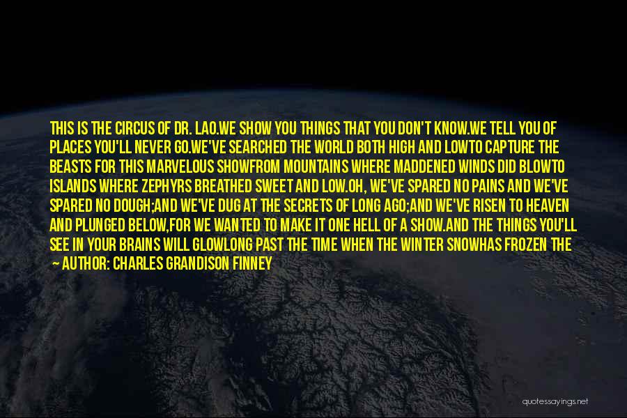 Charles Grandison Finney Quotes: This Is The Circus Of Dr. Lao.we Show You Things That You Don't Know.we Tell You Of Places You'll Never