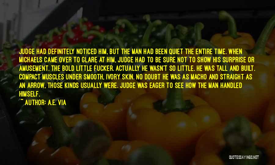 A.E. Via Quotes: Judge Had Definitely Noticed Him, But The Man Had Been Quiet The Entire Time. When Michaels Came Over To Glare