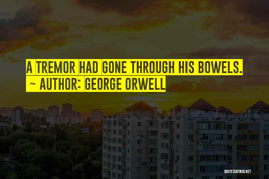 George Orwell Quotes: A Tremor Had Gone Through His Bowels.